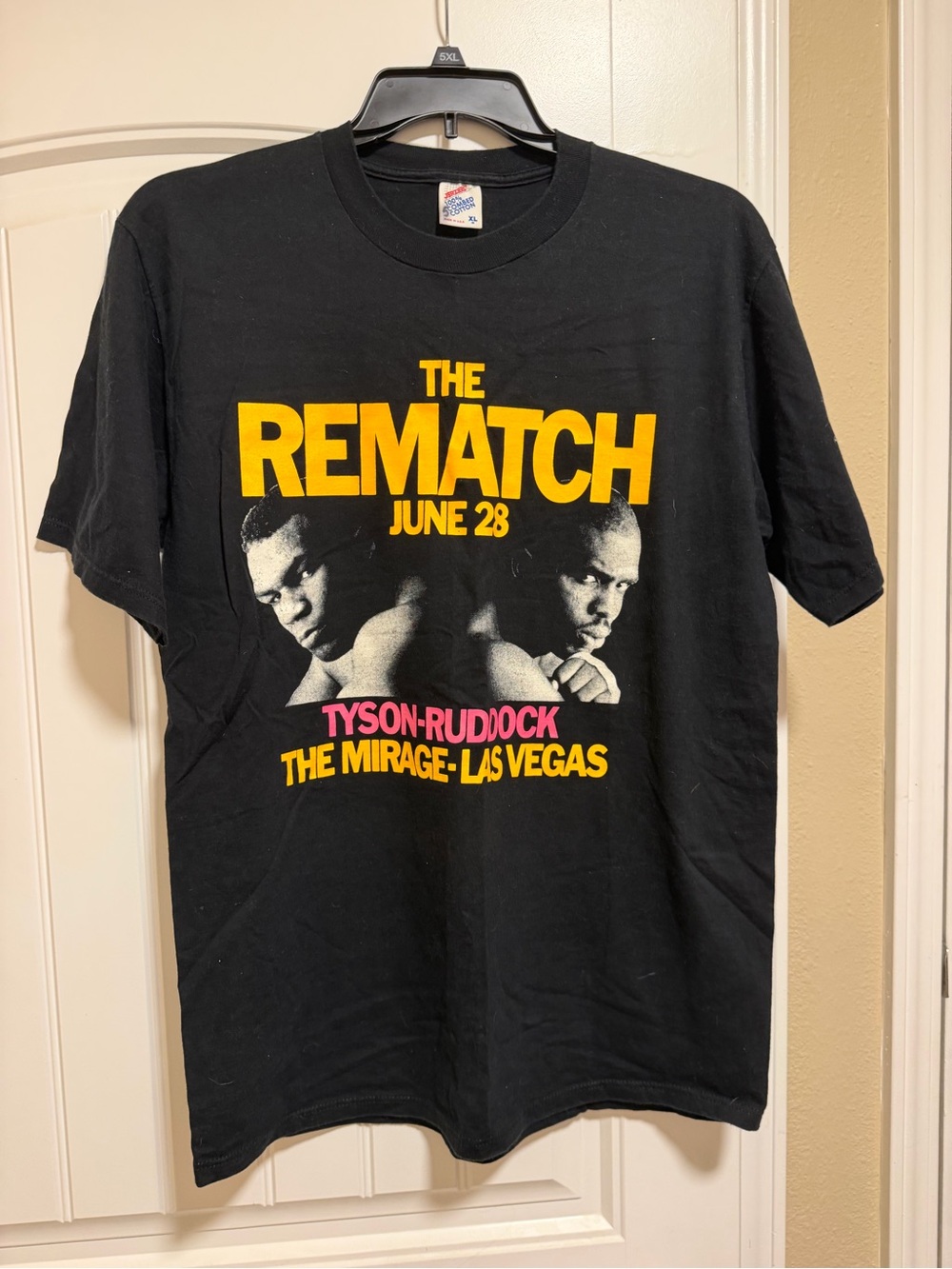 Vintage 1991 Mike Tyson Ruddock The Rematch T Shirt XL Mirage Las Vegas USA